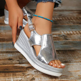 Brigitte | Stylische Metallic-Sandalen