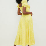 Marlene | Blumenkleid mit Puffärmeln
