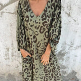 Bärbel | Maxikleid mit Leopardenmuster