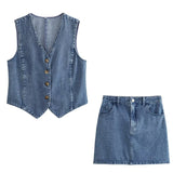 Rebekka | Jeansweste in Blau